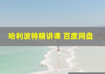 哈利波特精讲课 百度网盘